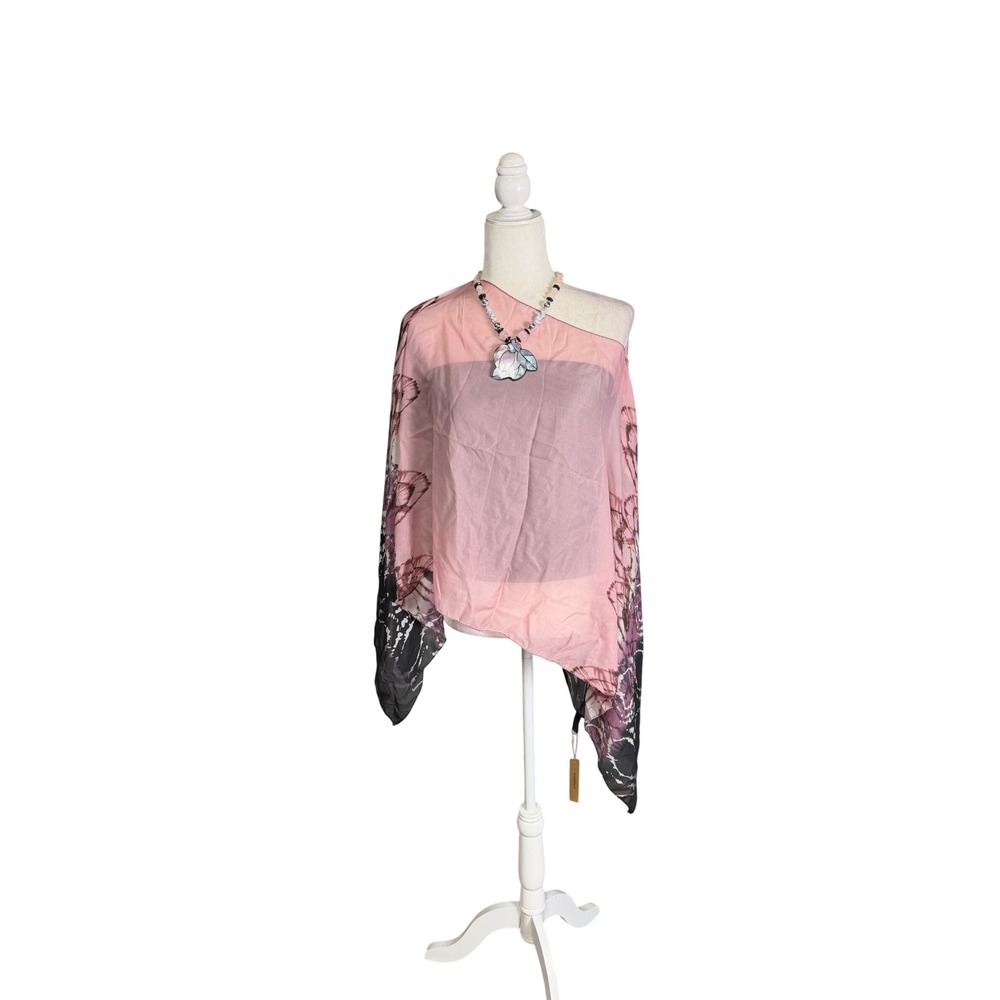 Justin & Taylor Sheer Butterfly Wrap Top Boho Festival Fairycore NWT